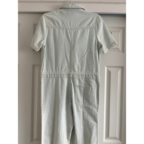 Hunter Brown coverall jumpsuit womens Small boilersuit light wash denim New NWT - Picture 5 of 6
